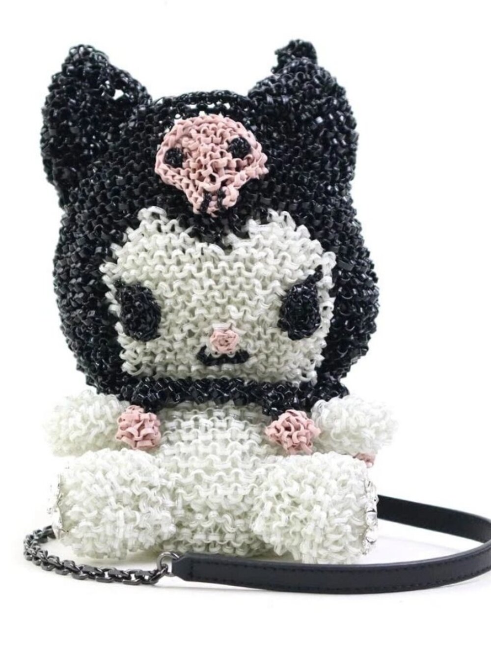 ANTEPRIMA x Sanrio Kuromi Shoulder Bag Black/White/Pink PVC